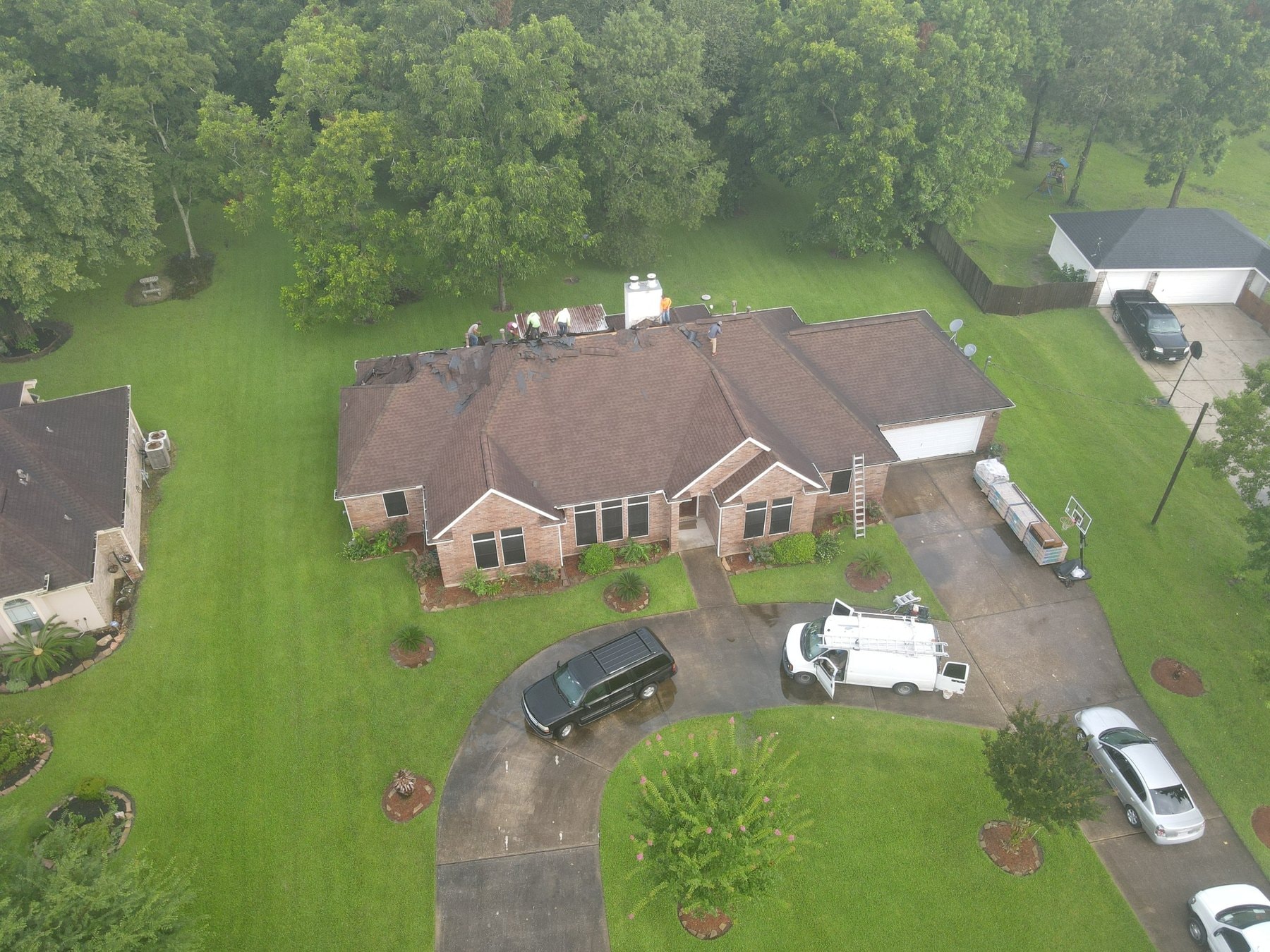 Existing residential roof before replacement — Orange, Texas (photo 1)
