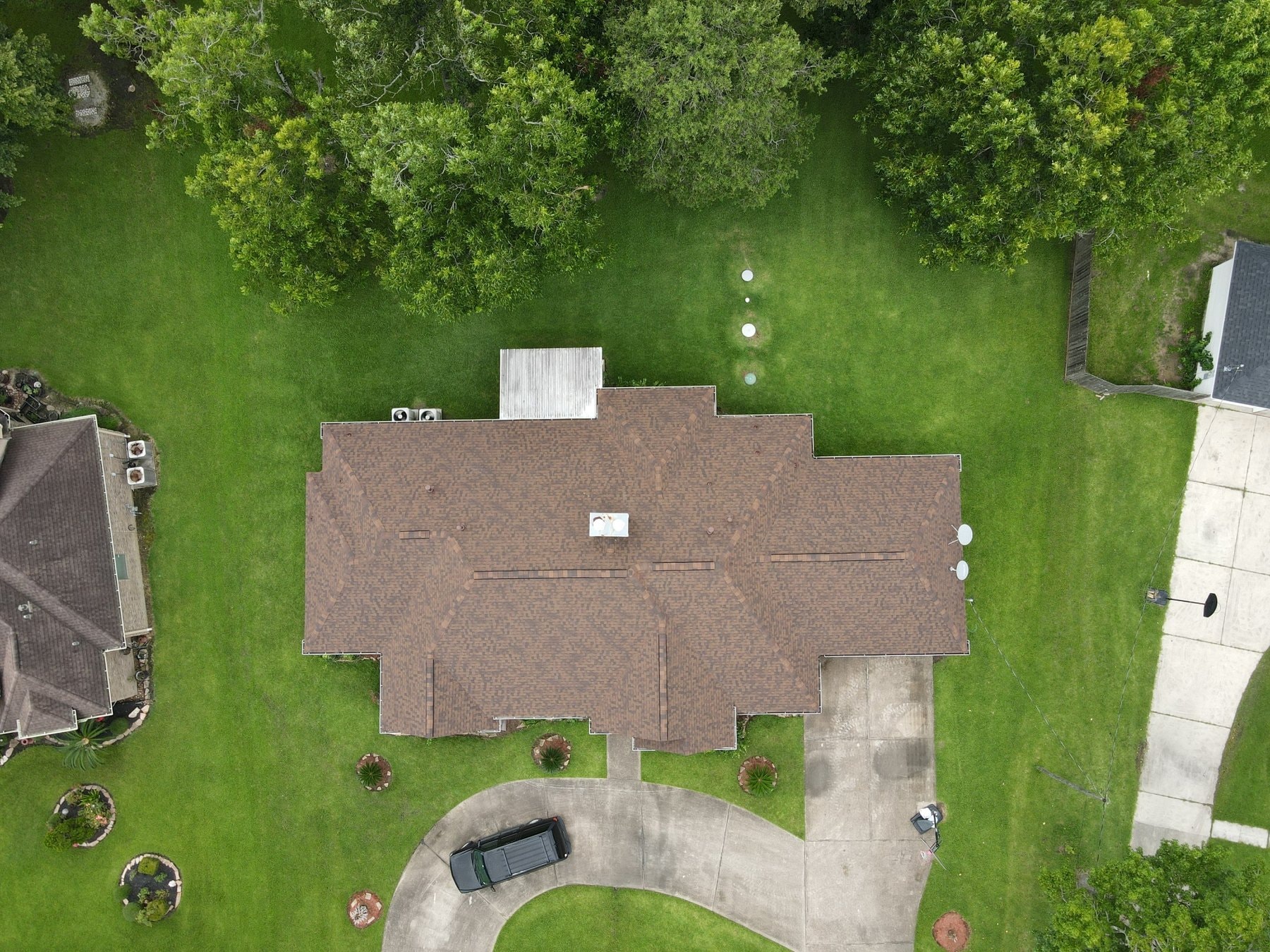Finished shingle roof from aerial perspective — Orange, Texas (photo 8)