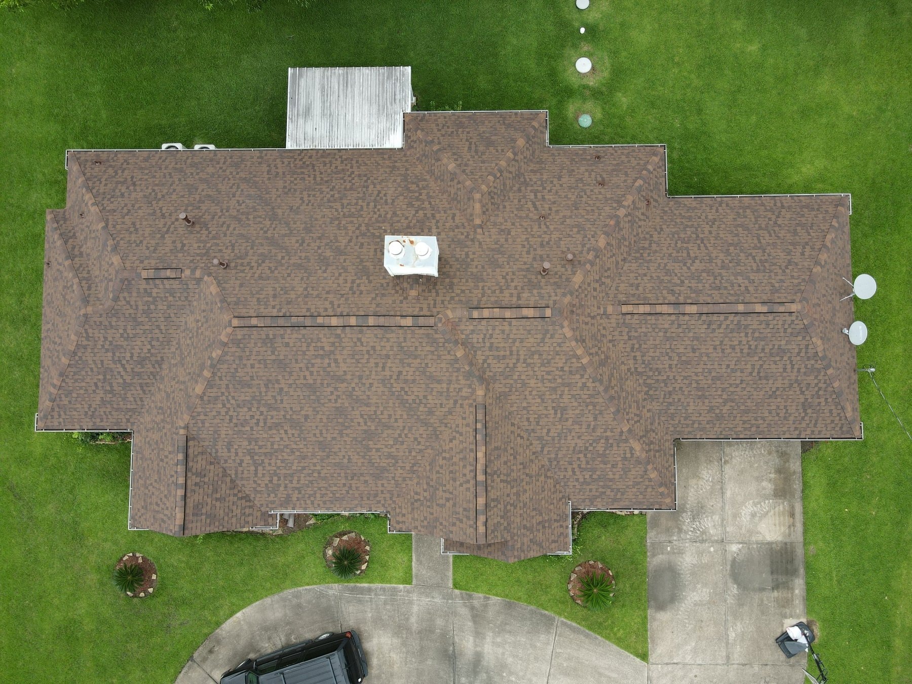 Completed roof replacement aerial view — Orange, Texas (photo 9)