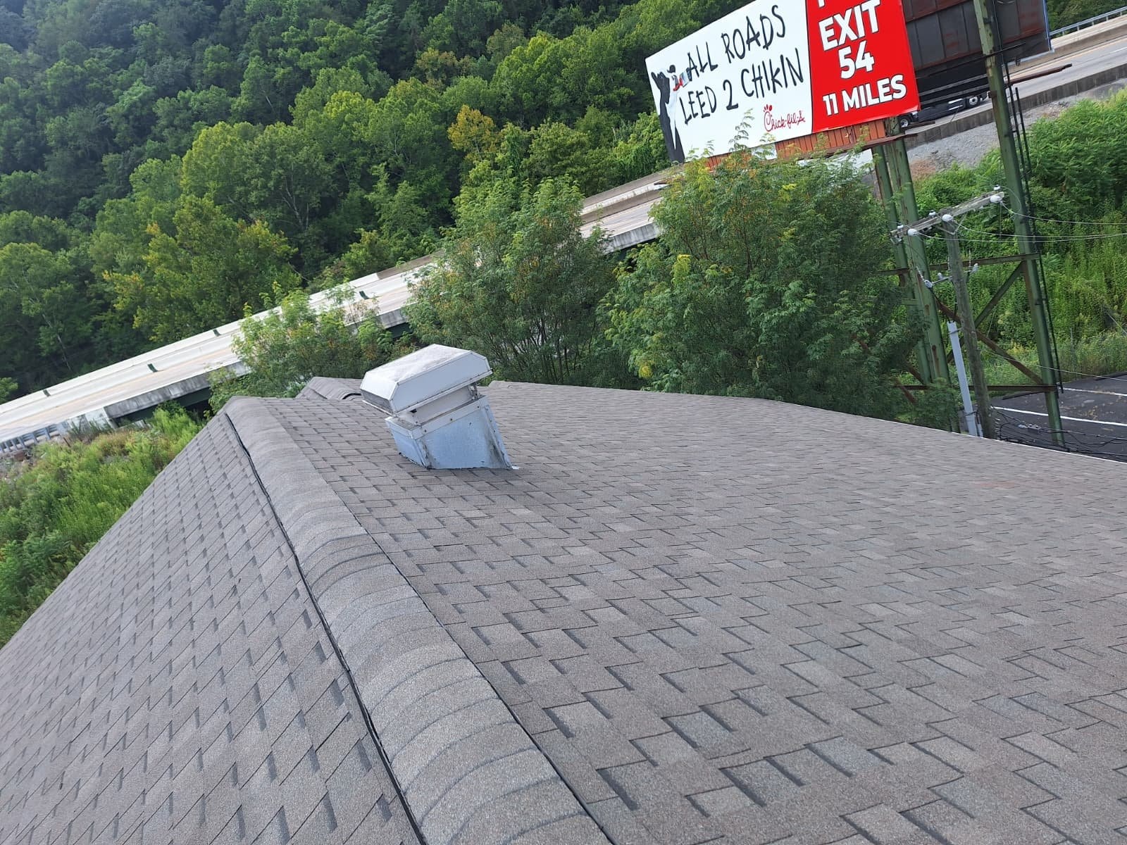Finished hotel roof vent closeup — West Virginia commercial roofing (photo 9)